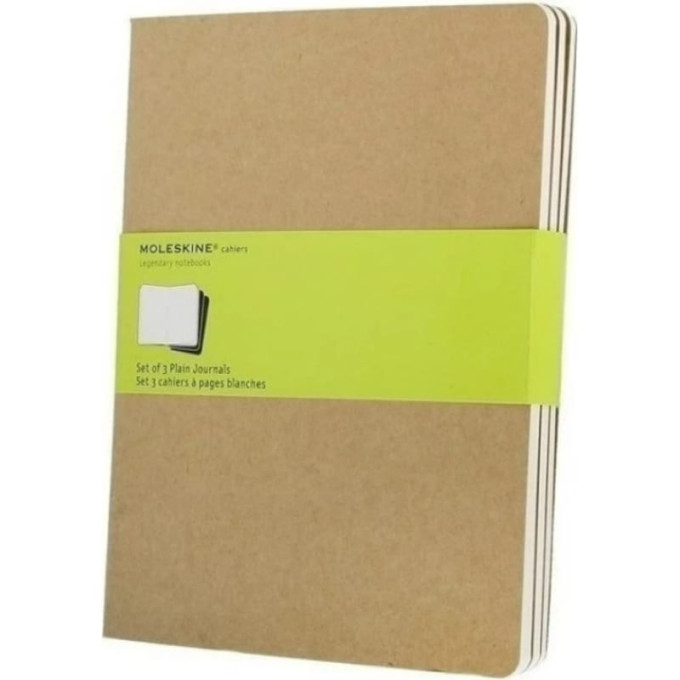 Блокнот MOLESKINE Cahier Journal Large, клетка, бежевый (3 шт.) QP417