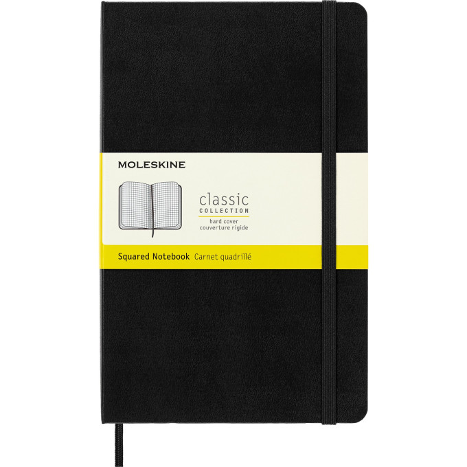 Блокнот MOLESKINE Classic Large, клетка, чёрный QP061