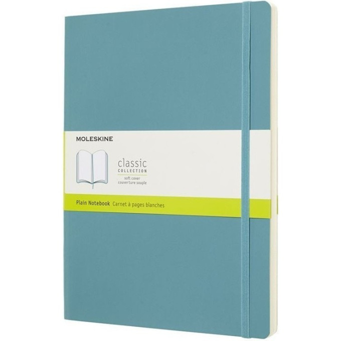 Блокнот MOLESKINE Classic Large, нелинованный, голубой QP062B35