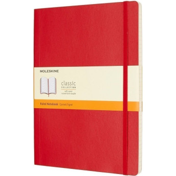 Блокнот MOLESKINE CLASSIC SOFT XLARGE, нелинованный, красный