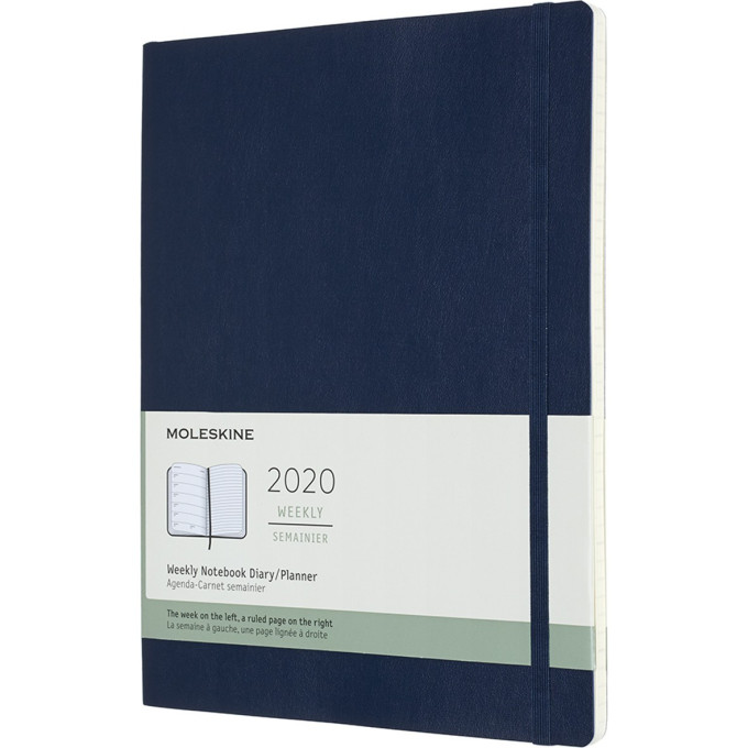 Еженедельник MOLESKINE Classic Soft WKNT XL, синий сапфир DSB2012WN4