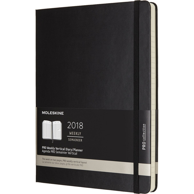 Еженедельник MOLESKINE PRO VERTICAL XL, черный DHB12PRO4